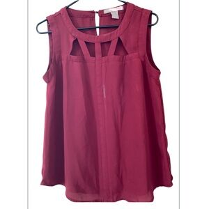FOREVER21 Sleeveless Burgundy Top SIZE S
